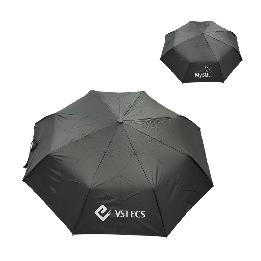 21" Auto Open/Close Foldable Umbrella with Black UV