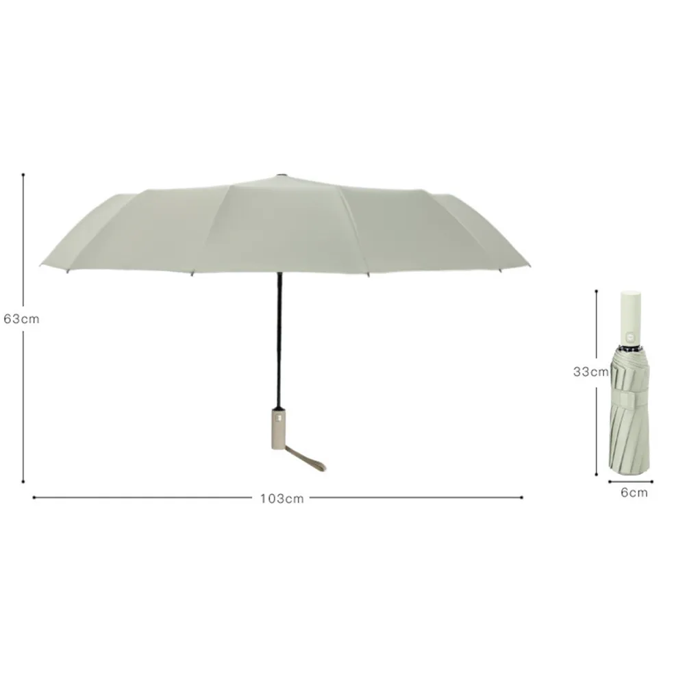 21" Auto Open/Close Foldable Umbrella with Black UV