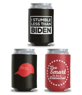 3-Pack Funny Political Can Coolers