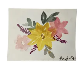 4.25"X5.5" Yellow Floral Postcard