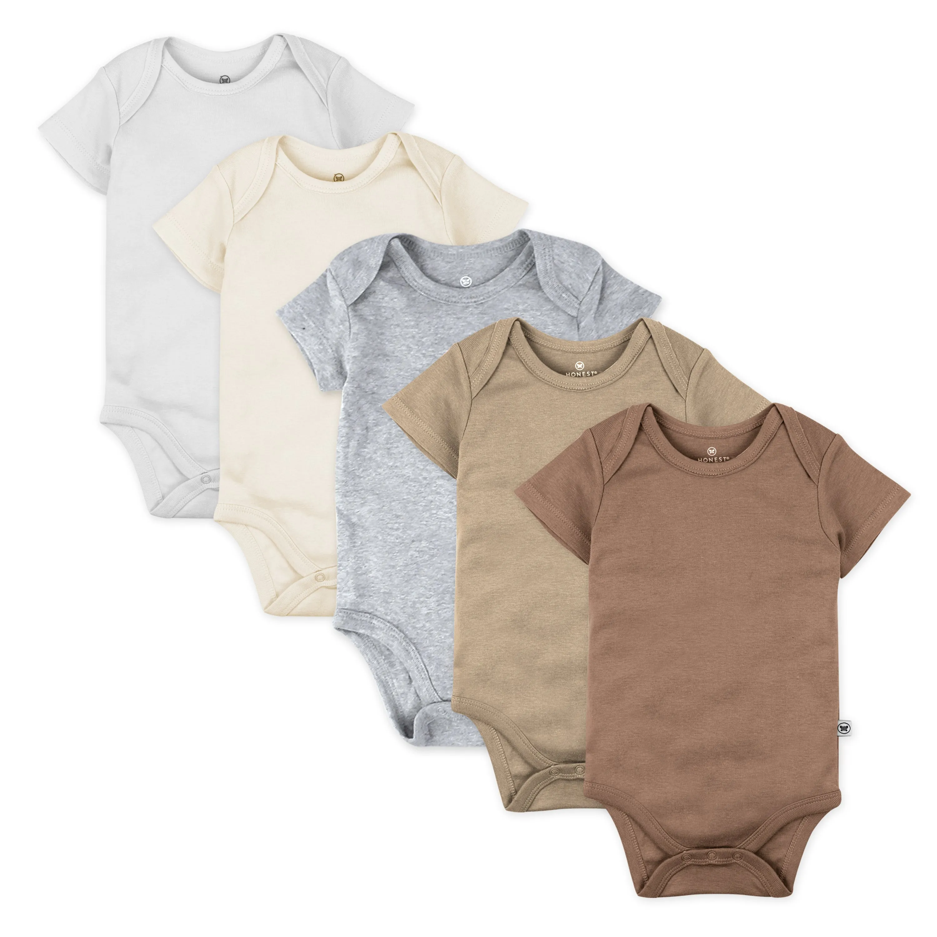 5-Pack Organic Cotton Short Sleeve Bodysuits