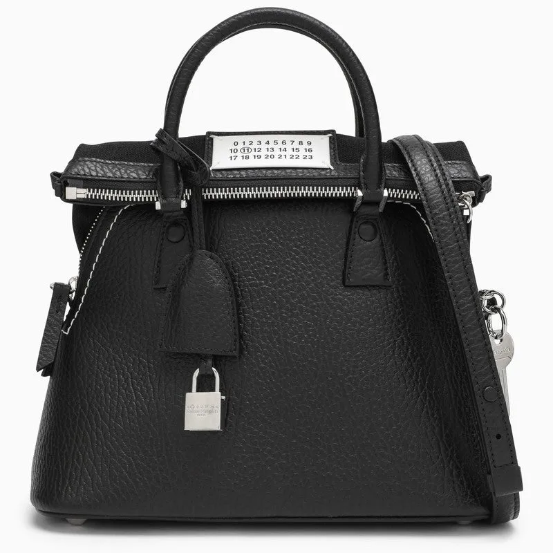 5AC mini black leather bag