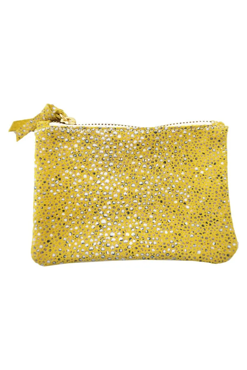 6x4 Medium Mini Yellow Stingray Zip Pouch