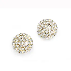 9CT CUBIC ZIRCONIA DISC EARRINGS CH10652