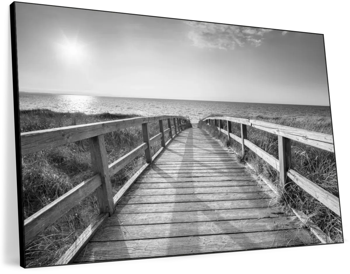 A Boardwalk To The Beach BW Wall Art