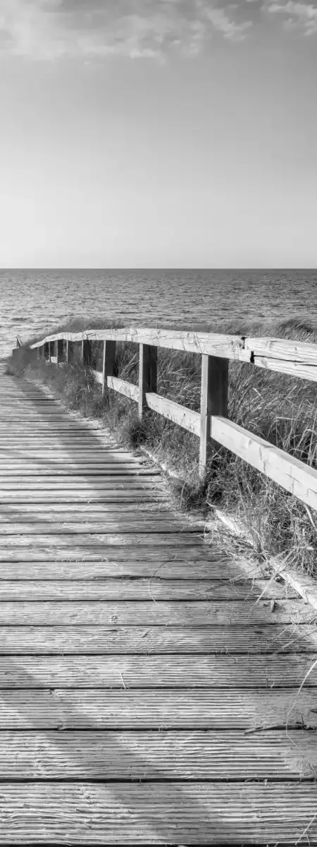 A Boardwalk To The Beach BW Wall Art