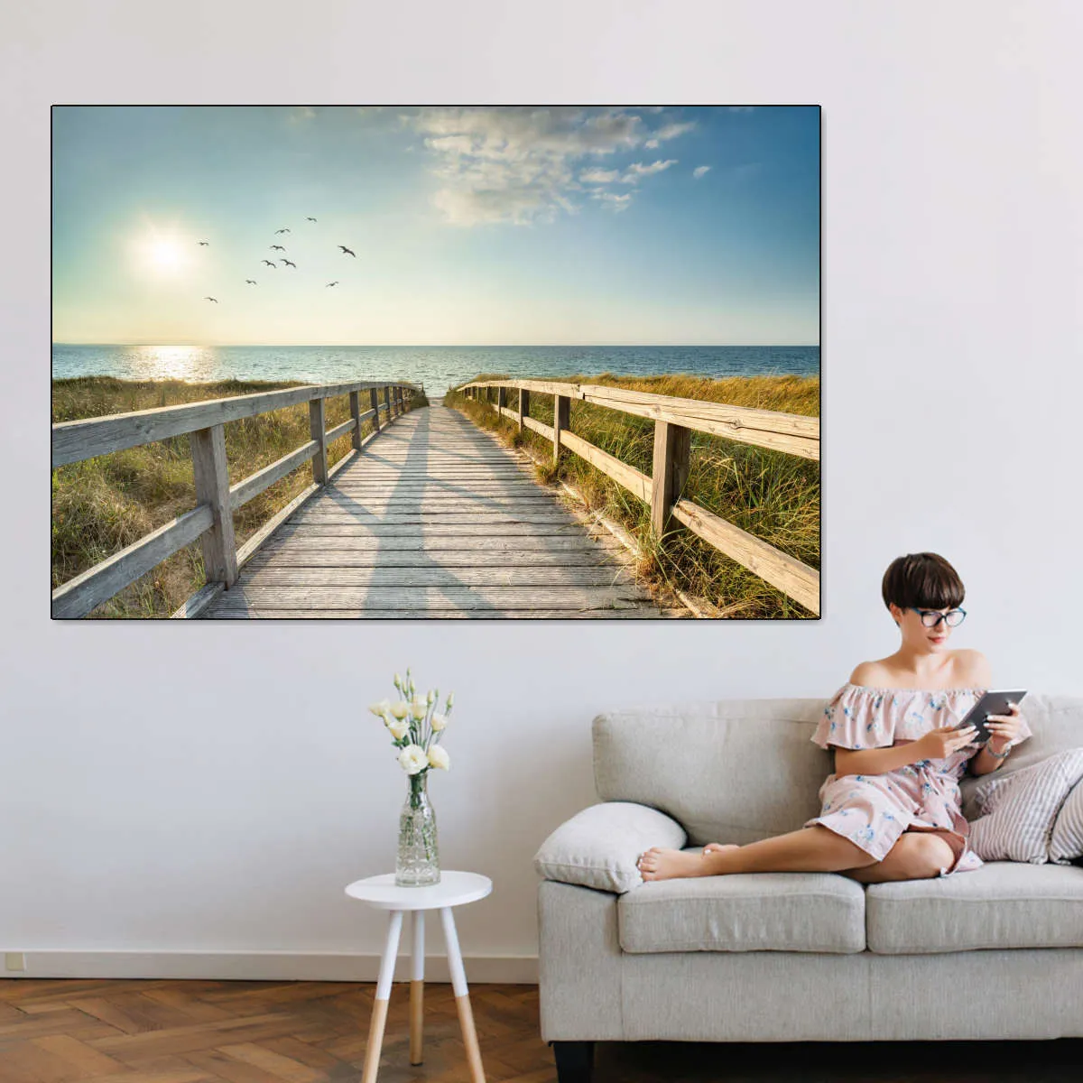 A Boardwalk To The Beach Wall Art