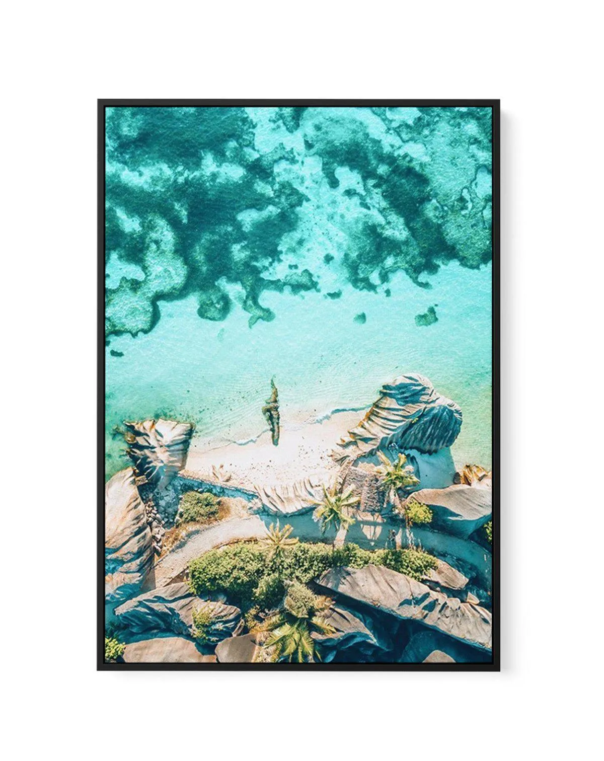 Above The Sea | Seychelles | Framed Canvas Art Print