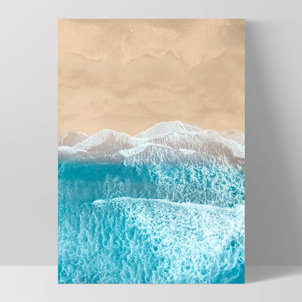 Aerial Beach Sand Waves View II - Art Print