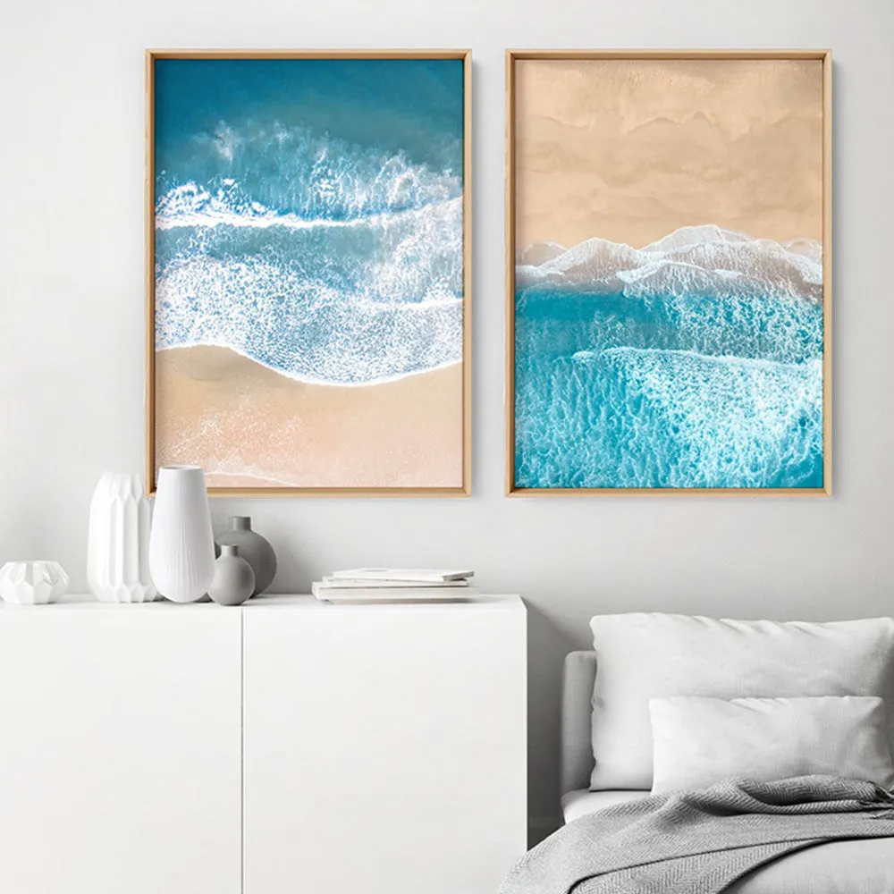 Aerial Beach Sand Waves View II - Art Print