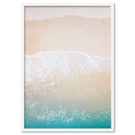 Aerial Coastal Sandy Beach - Art Print