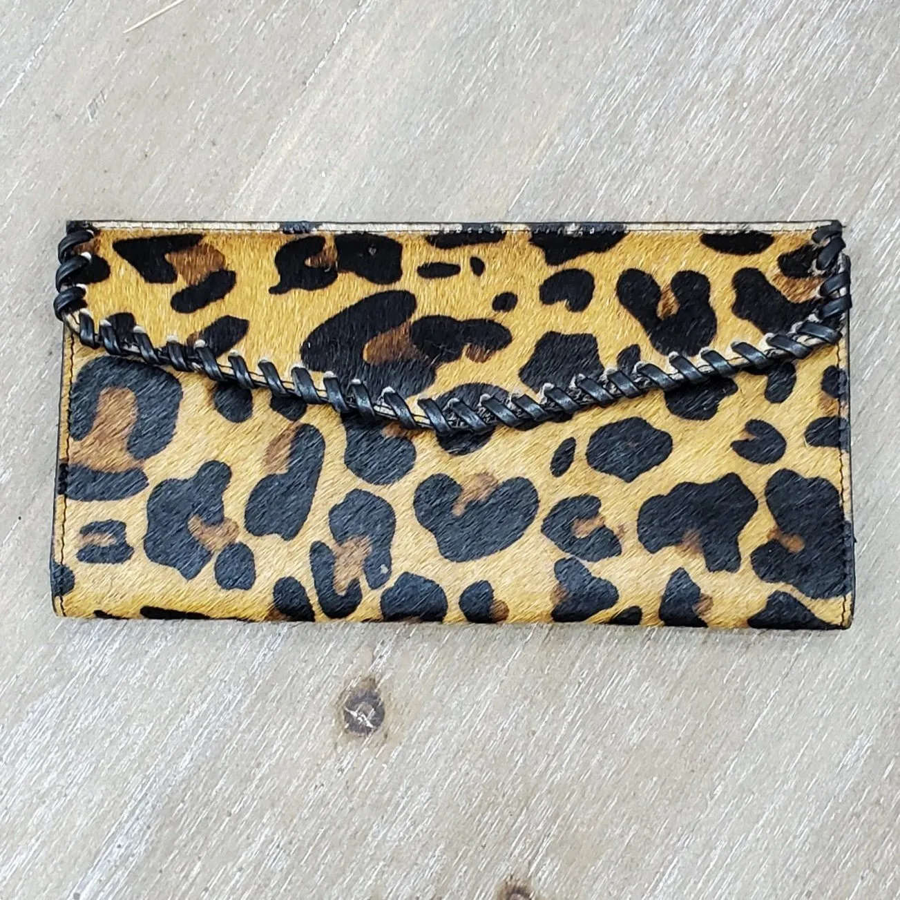 Amber Leopard Envelope Wallet*