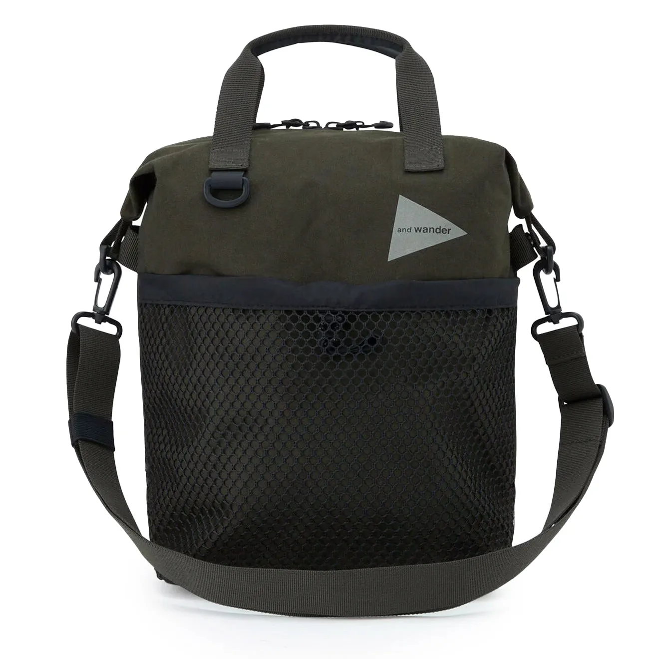 And Wander Pe/Co 2-Way Bag Dark Khaki