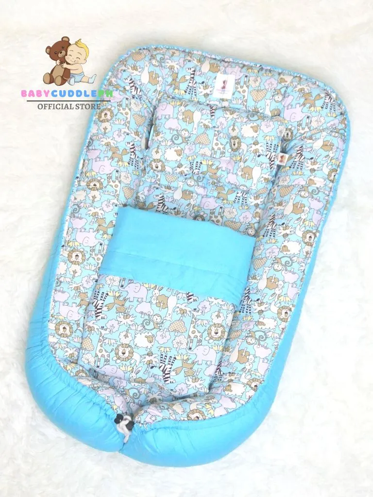 Animal Kingdom Pastel Blue - Babycuddleph Mom and Baby Set