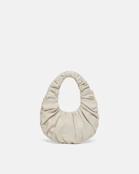 Anja Mini - Okobor™ Alt-Leather Ruched Bag - Creme