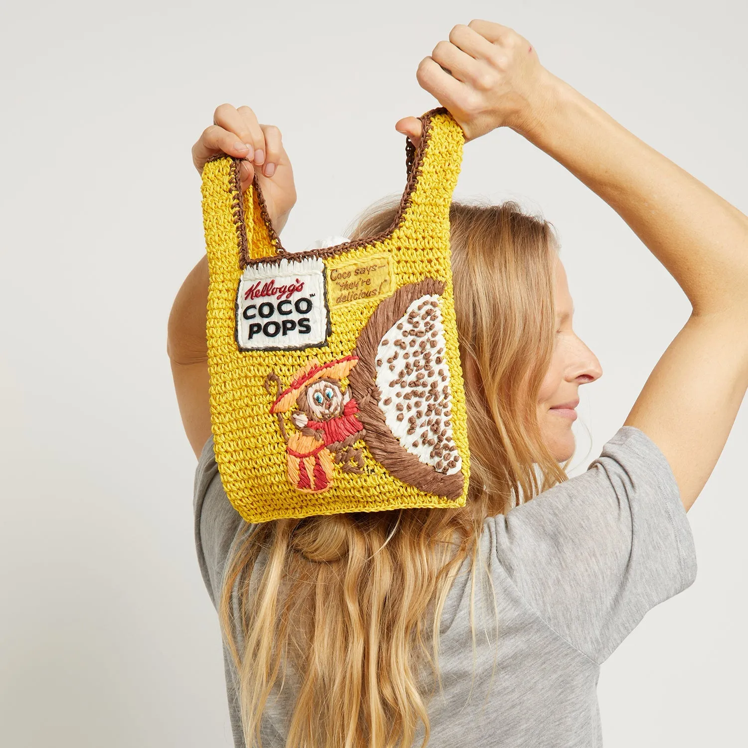 Anya Brands Coco Pops Raffia Mini Tote