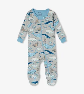 Arctic Animals Organic Cotton Footed Coverall | Hatley