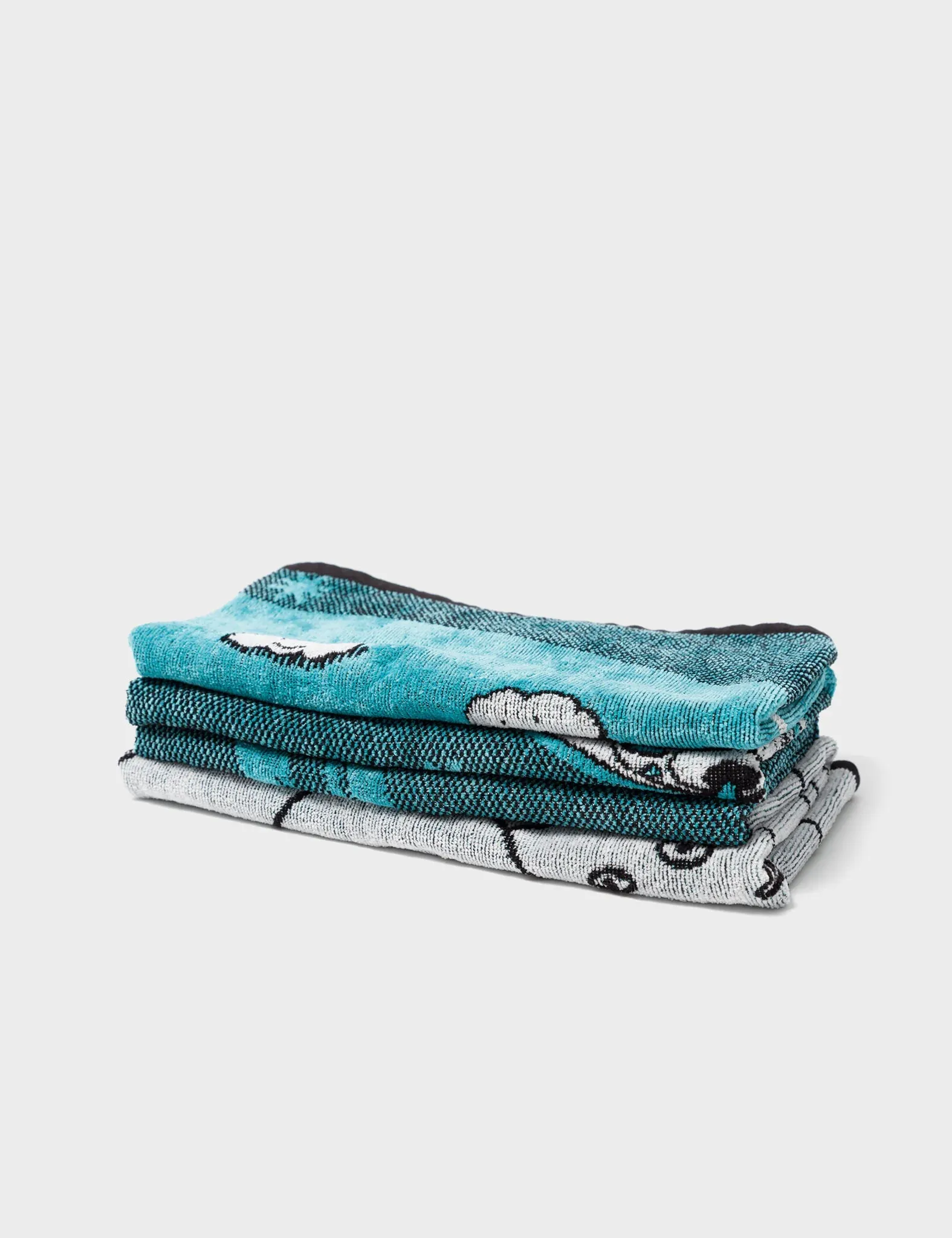 Beach Cotton Towel - Spaceship Woven Design