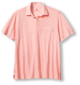 Beach Fade Johnny Collar Polo in Pink