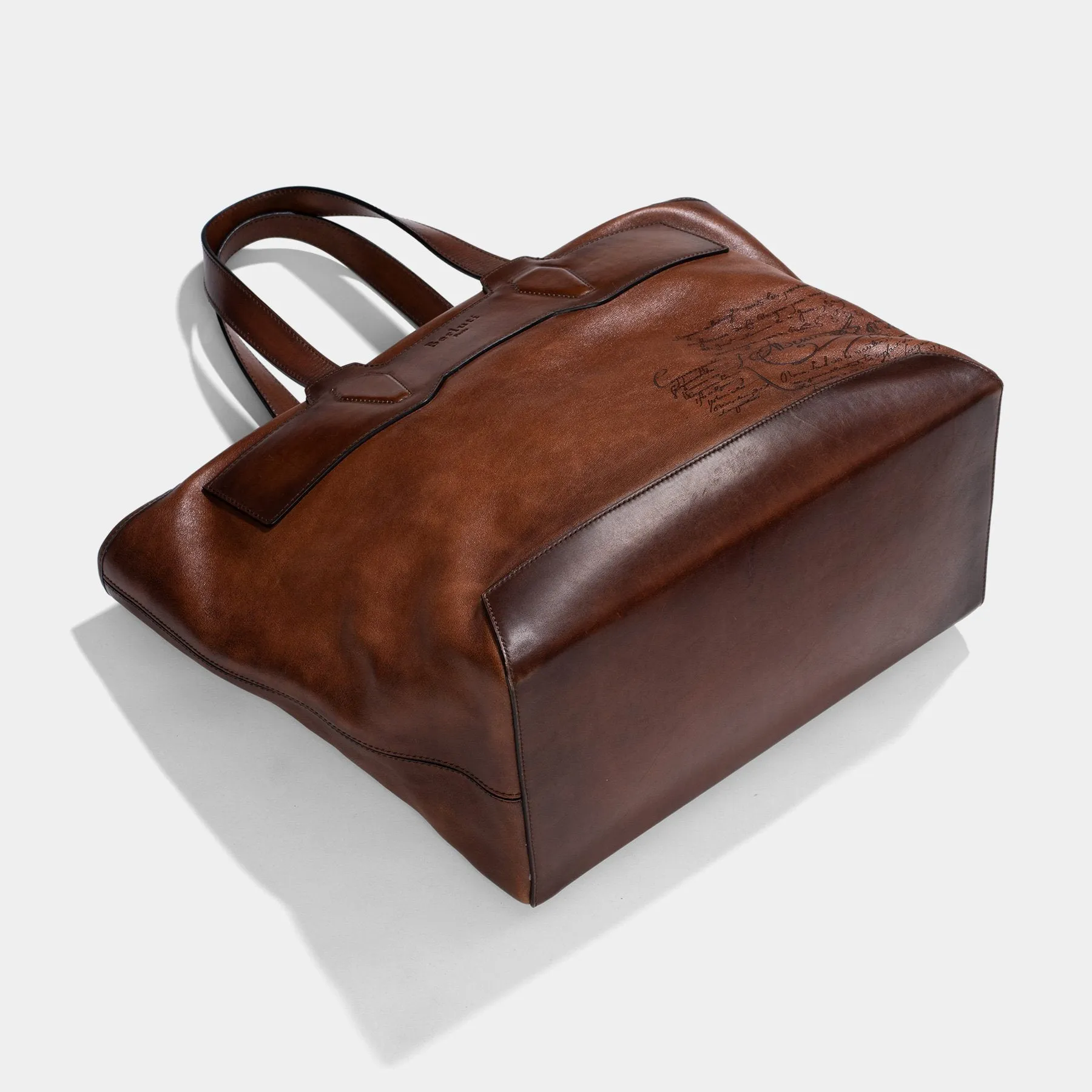 Berluti Scritto Brown Leather Tote