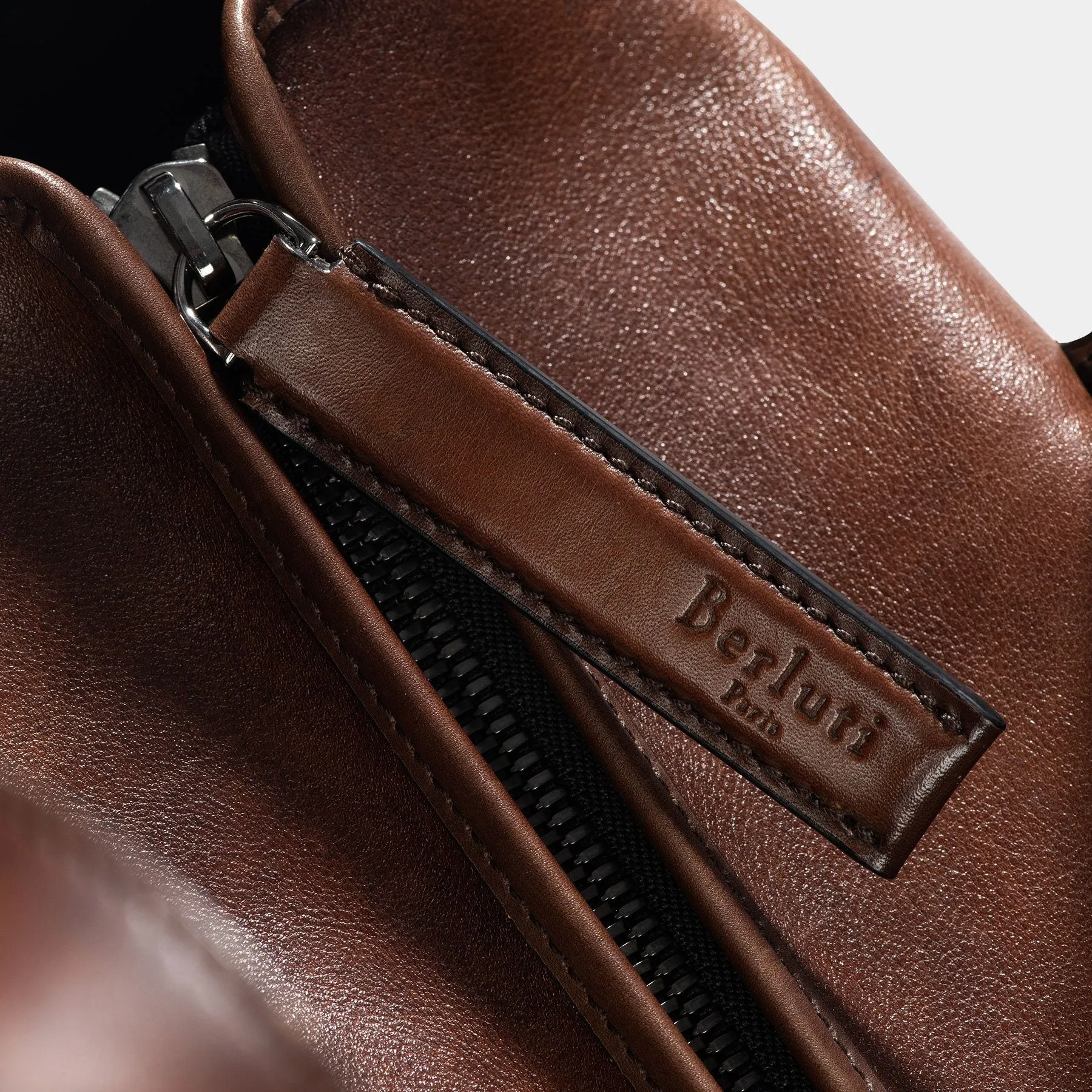 Berluti Scritto Brown Leather Tote