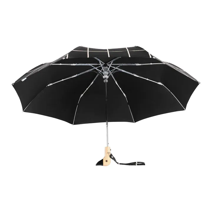 Black Grid Eco-Friendly Duckhead Umbrella