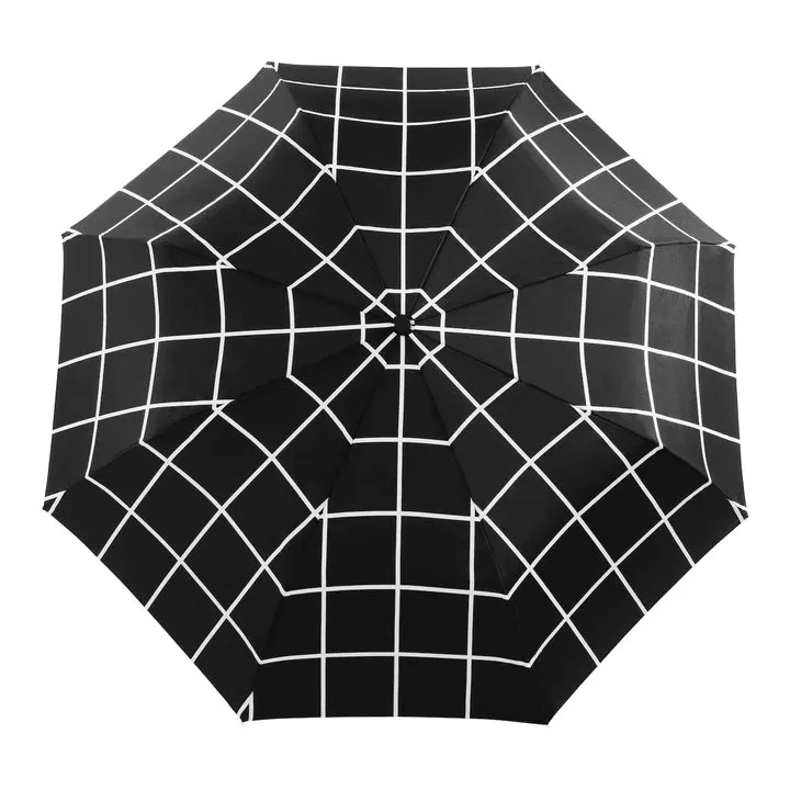 Black Grid Eco-Friendly Duckhead Umbrella