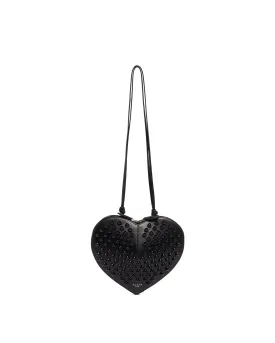 Black Leather Coeur Bag