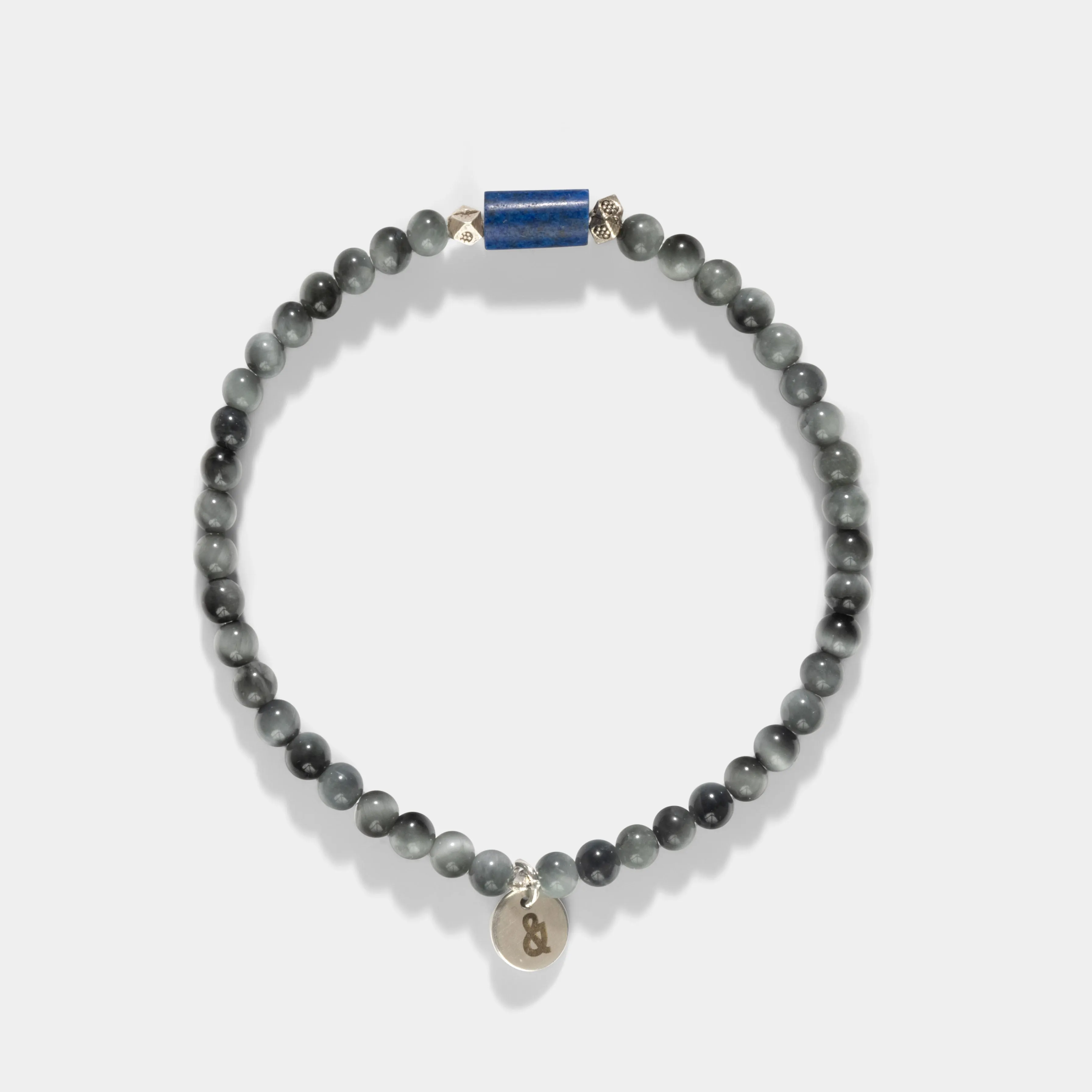 Blue Horizon - Achat, Lapis and Silver Bracelet