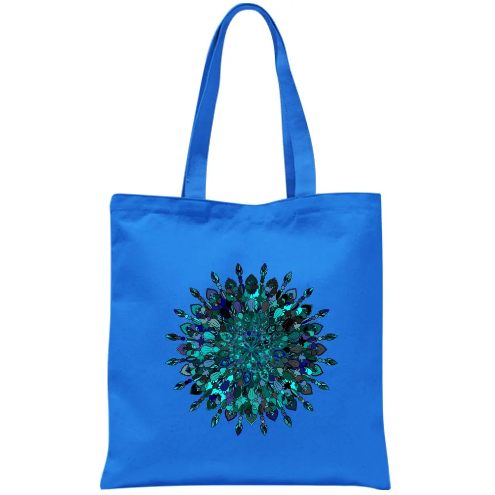 Borsa Cotton Bag with Hand-Drawn Mandala Art