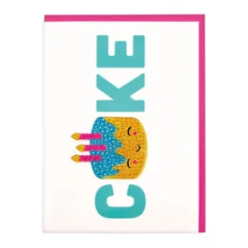 Cake Rhinestone Decal Card