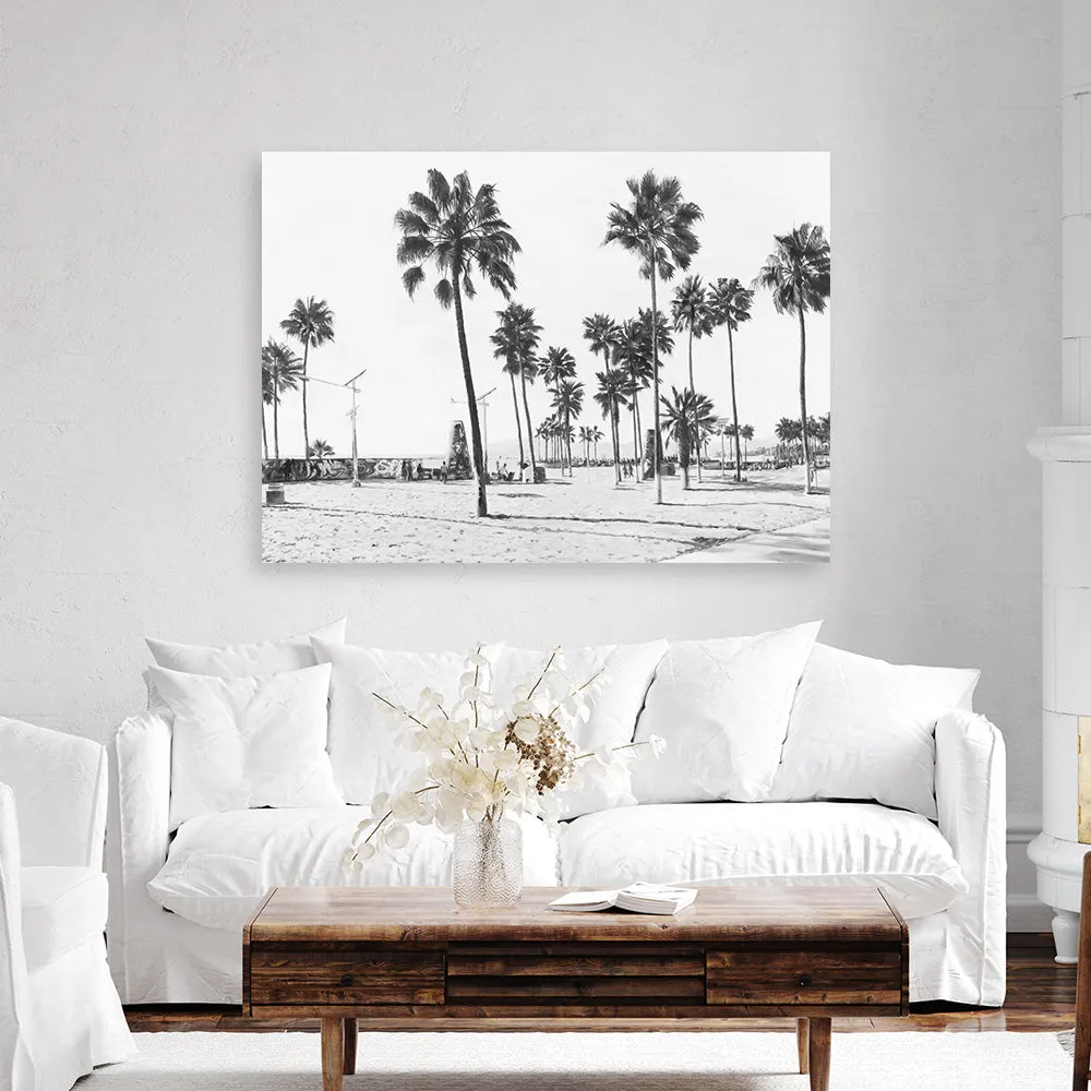 California Foreshore B&W Canvas Print