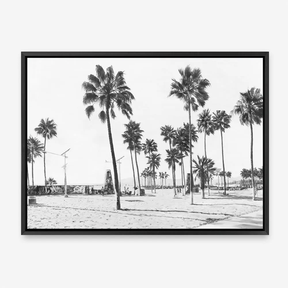 California Foreshore B&W Canvas Print