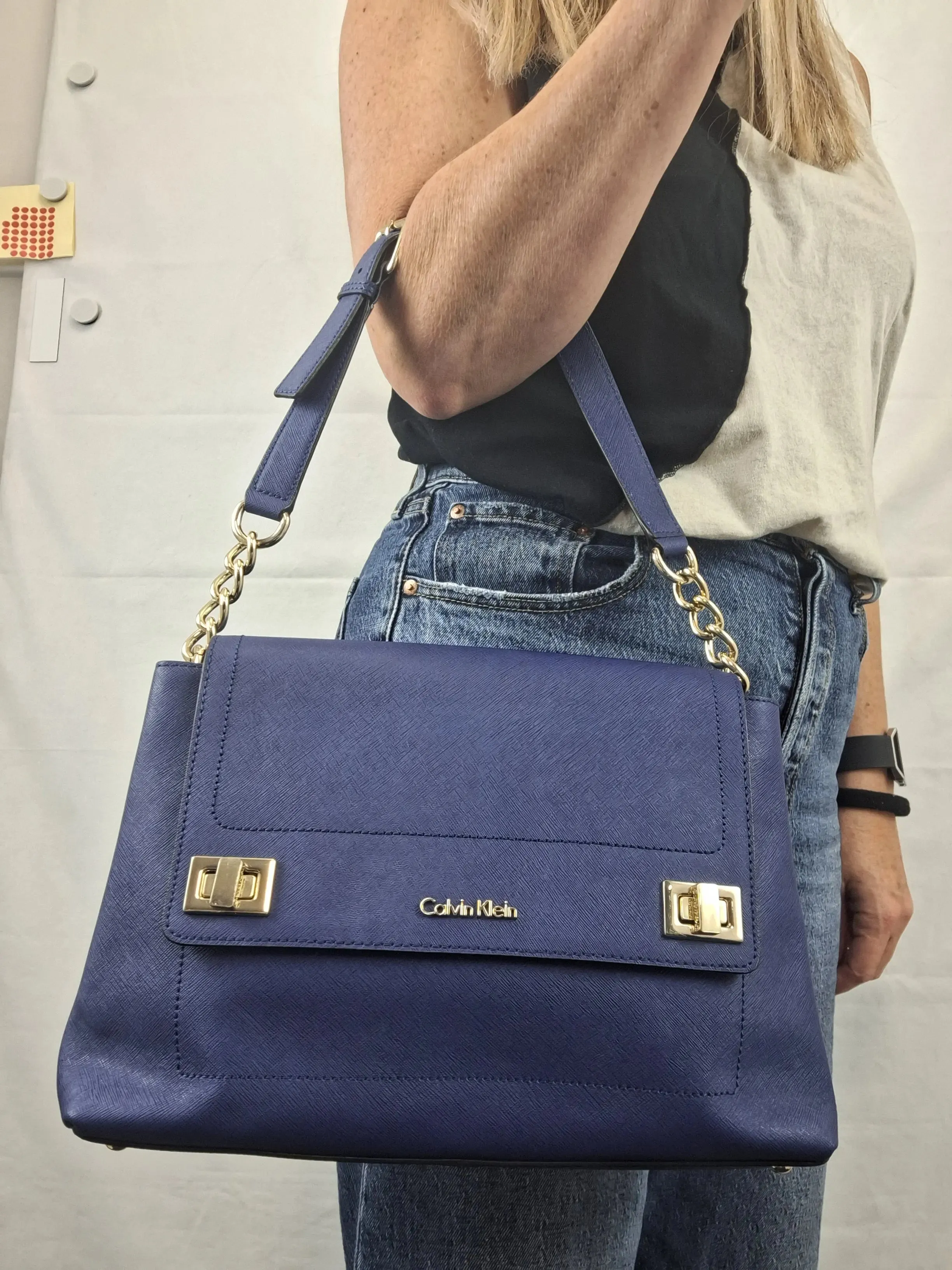 Calvin Klein Classic Sapphire Shoulder Bag