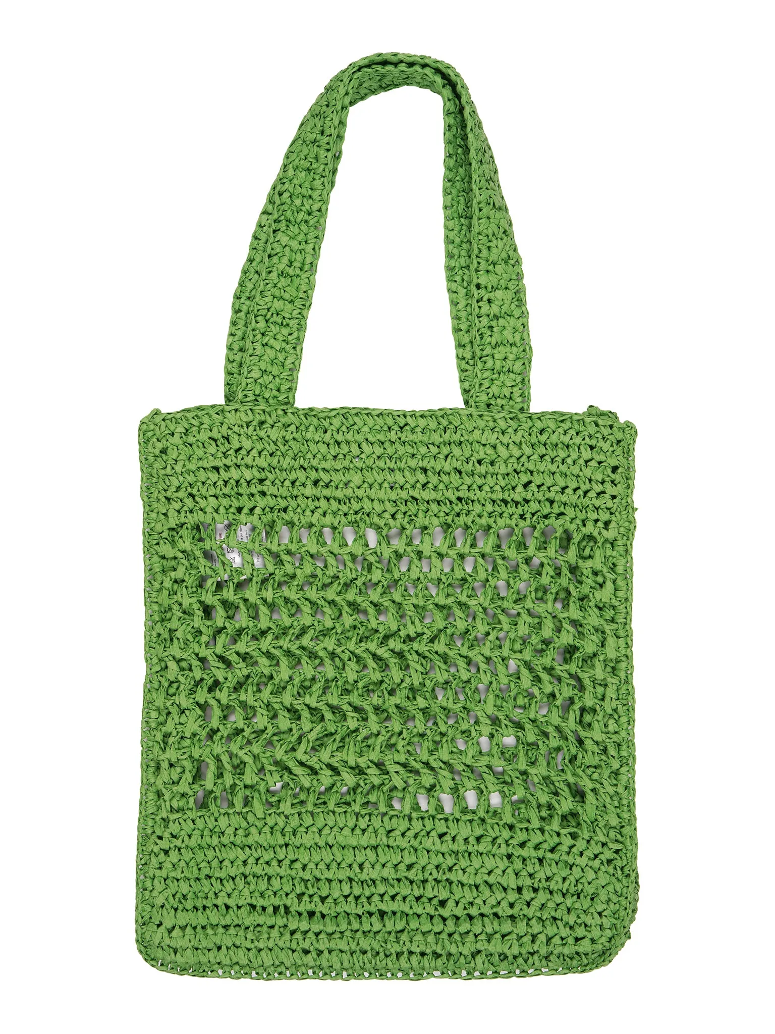 Cecile Paper Straw Shopper Bag in Green