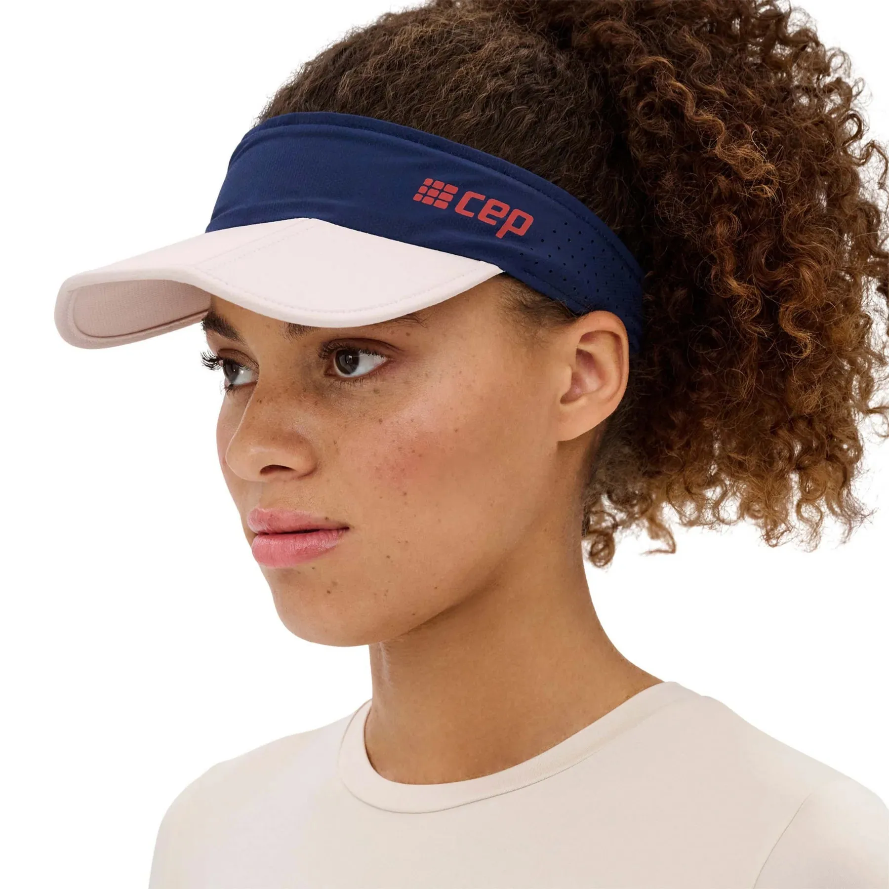 CEP Unisex's The Run Visor - Dark Blue/Cream