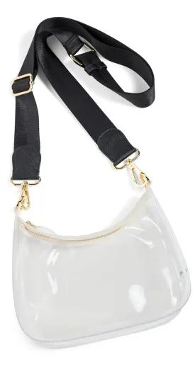 Clear Curved Crossbody Bag Clear/Black One Size