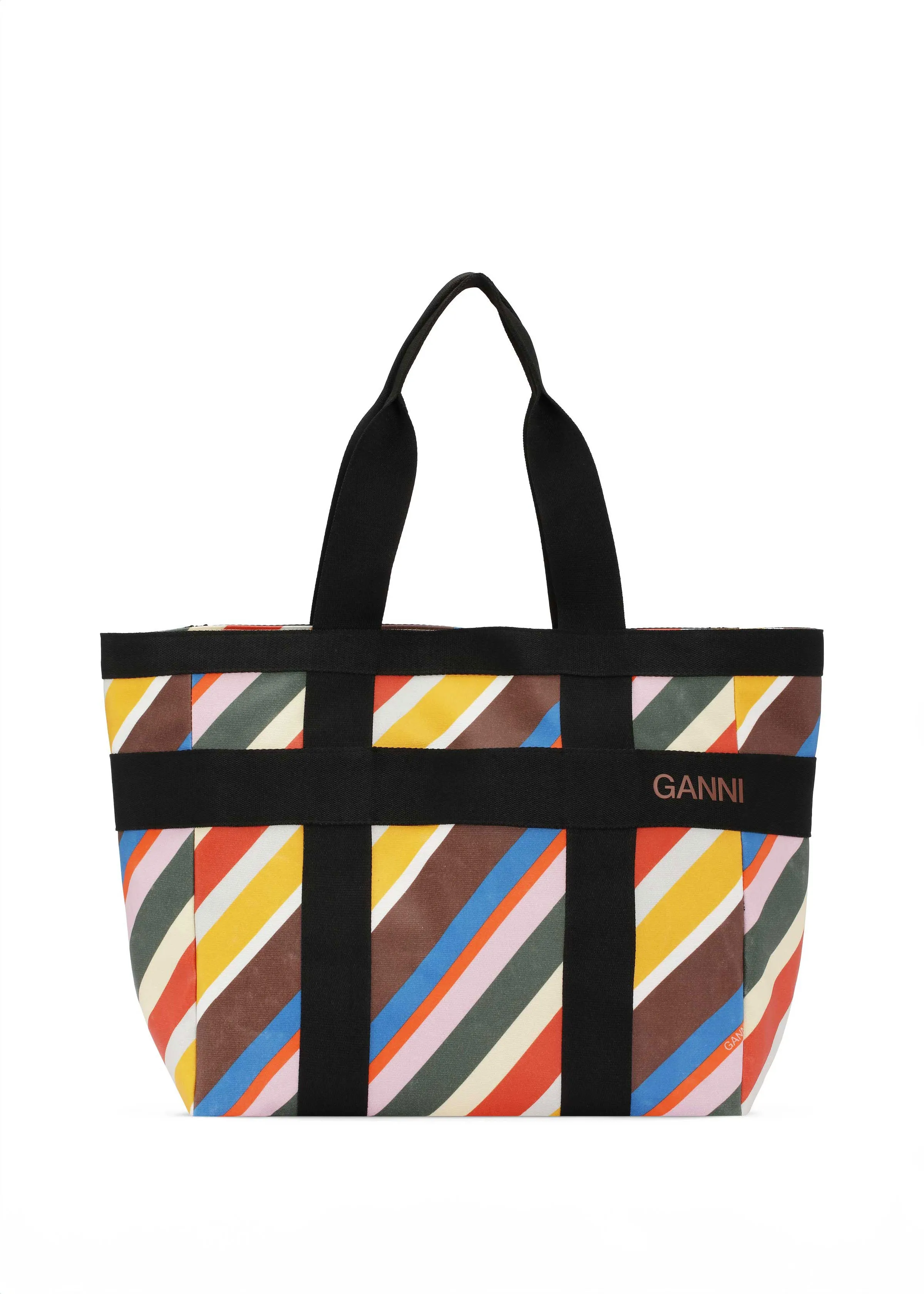 Coated Canvas Bag - Beach Stripe Multi