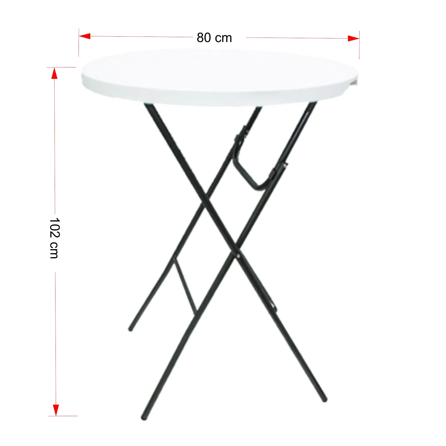 Cocktail Table - Heavy-duty Plastic Top - Trestle