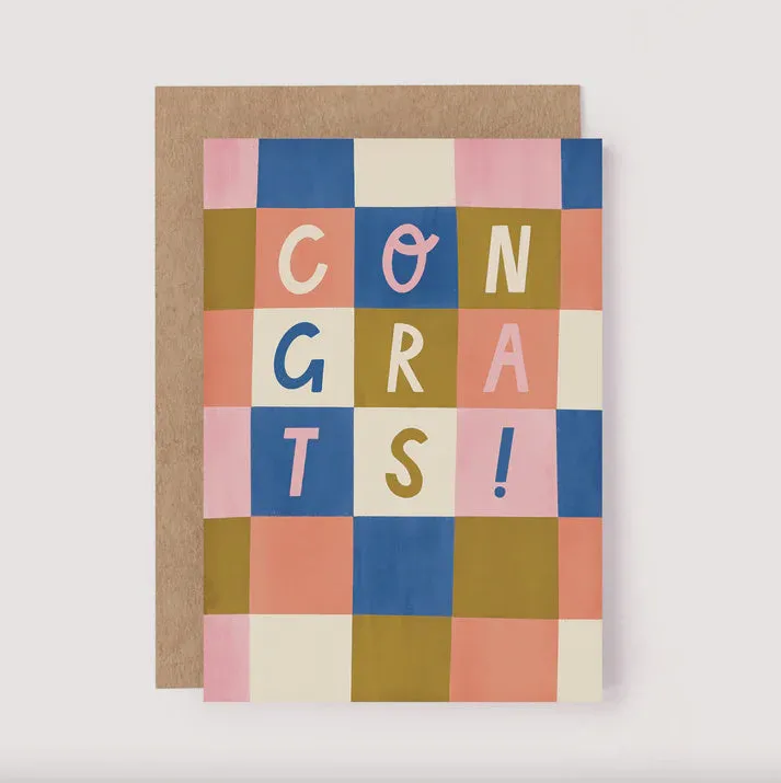 Congrats Blocks Card