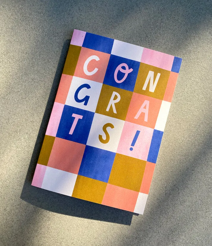 Congrats Blocks Card