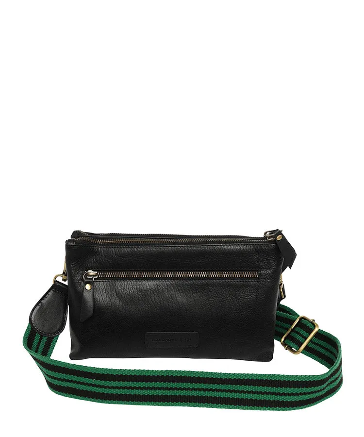 Cosgrove & Beasley Grass Green & Black Bag Strap