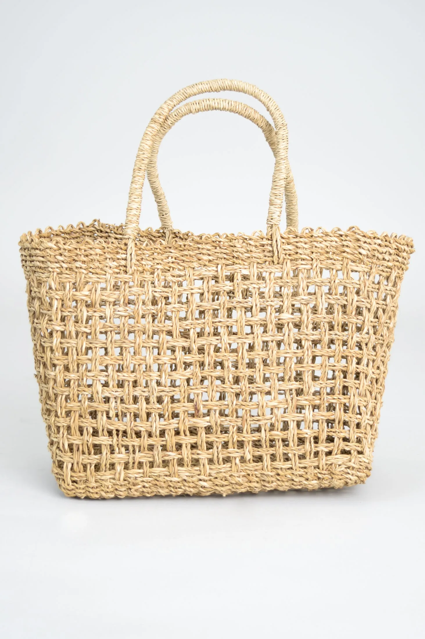 Cube Hand Woven Rattan Basket, Medium