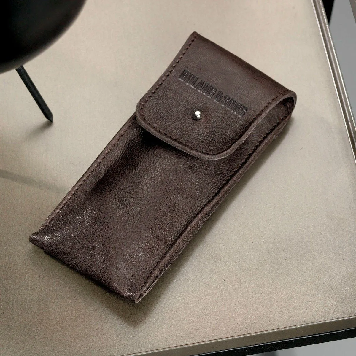 Dark Brown Leather Watch Pouch