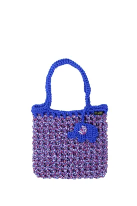 ELEPH MESH CROCHET BAG MULTI - M : Blue