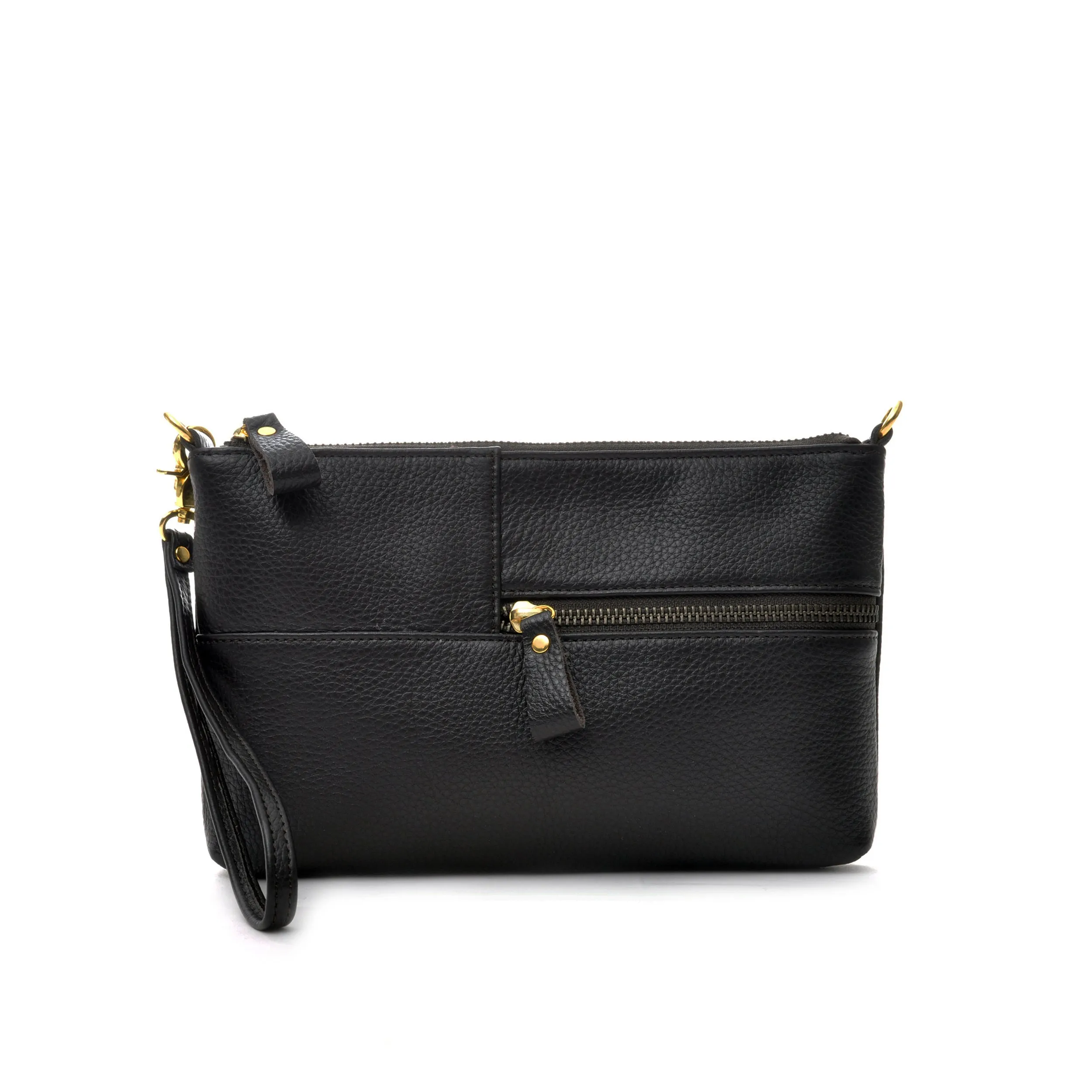 Envelope Bag | Black | Grained Leather