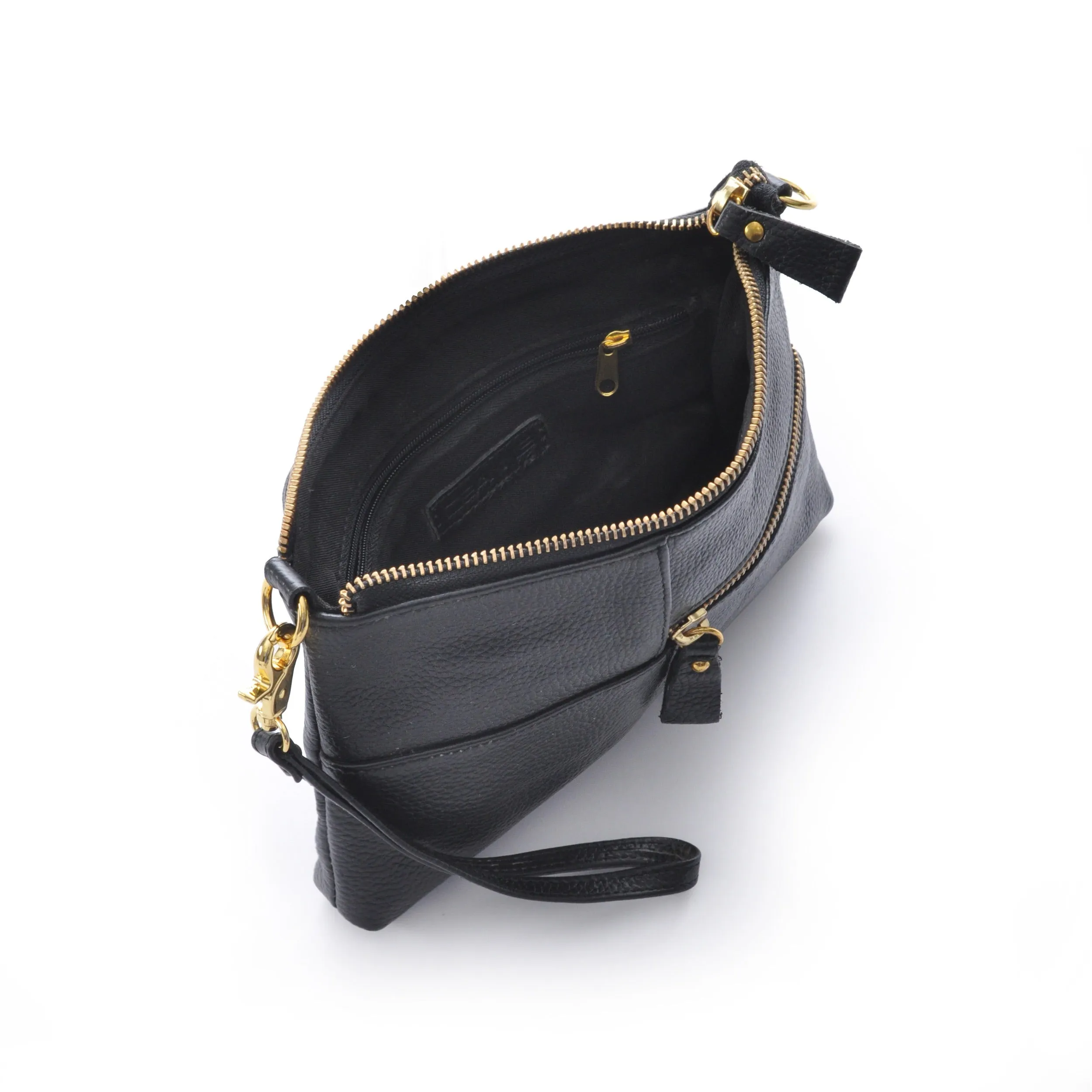 Envelope Bag | Black | Grained Leather