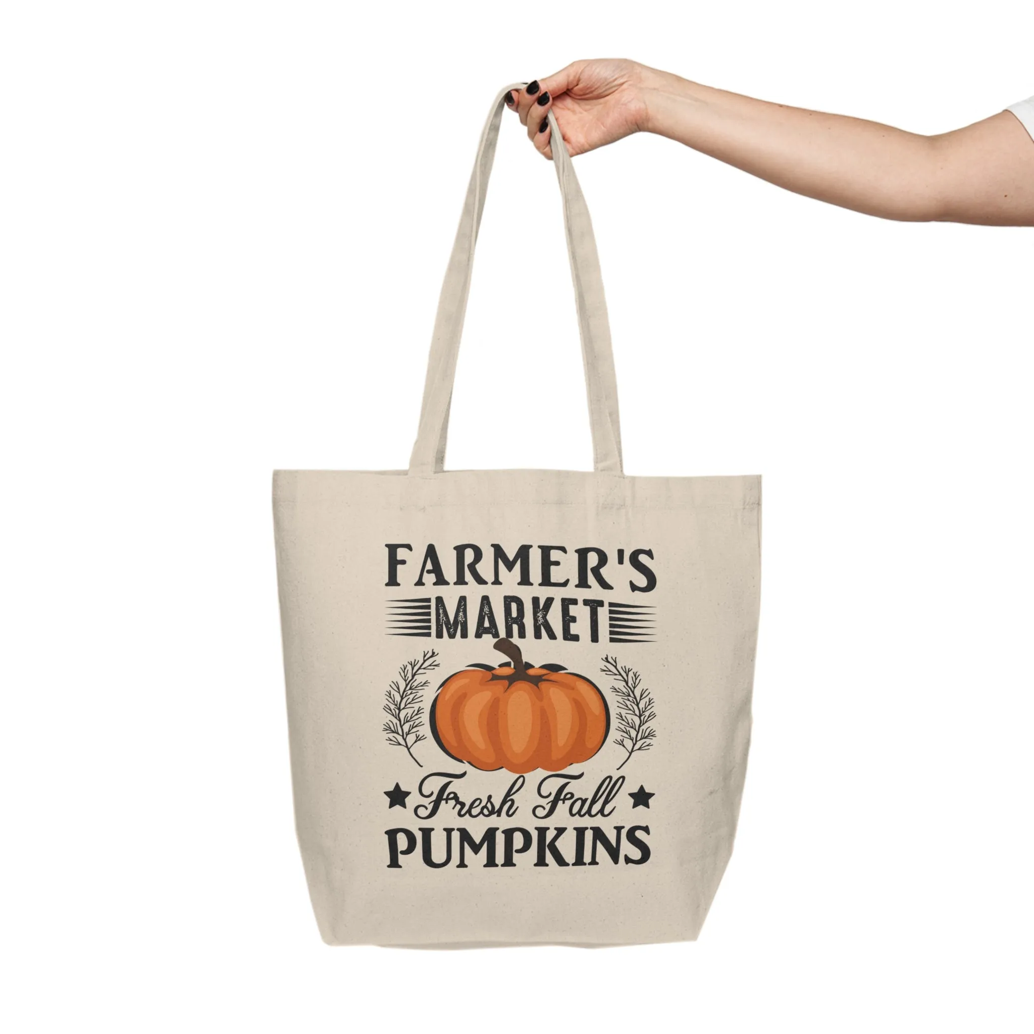 Farmers Market Fresh Pumpkins - Canvas Shopping Tote