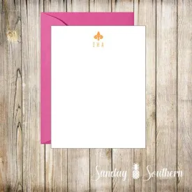 Fleur De Lis Flat Notecards