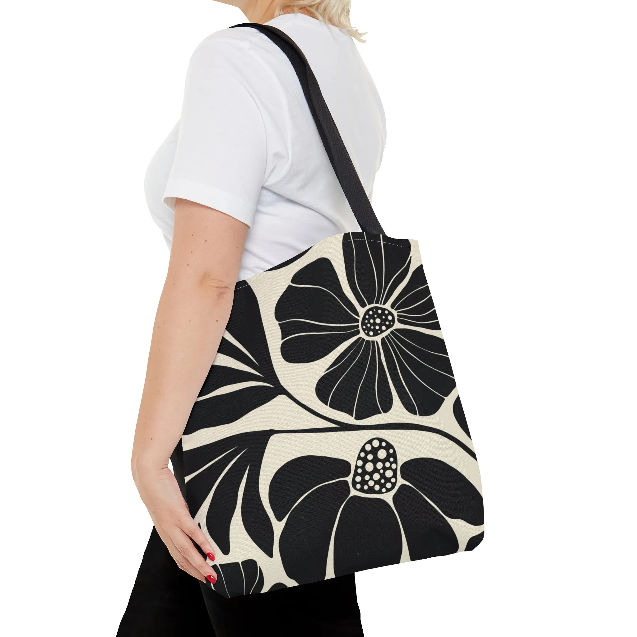 Flower Silhouette Tote Bag